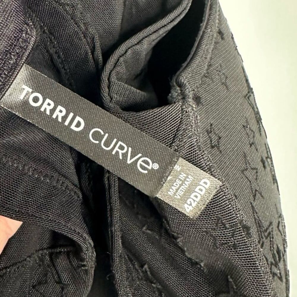 Torrid Curve 360 Back Smoothing Push Up T-Shirt Bra Plus Size 42DDD Black Stars - Picture 9 of 12